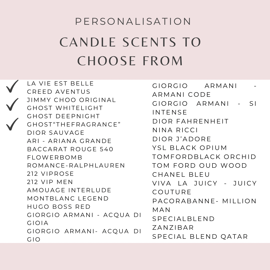Candle scents outlet list