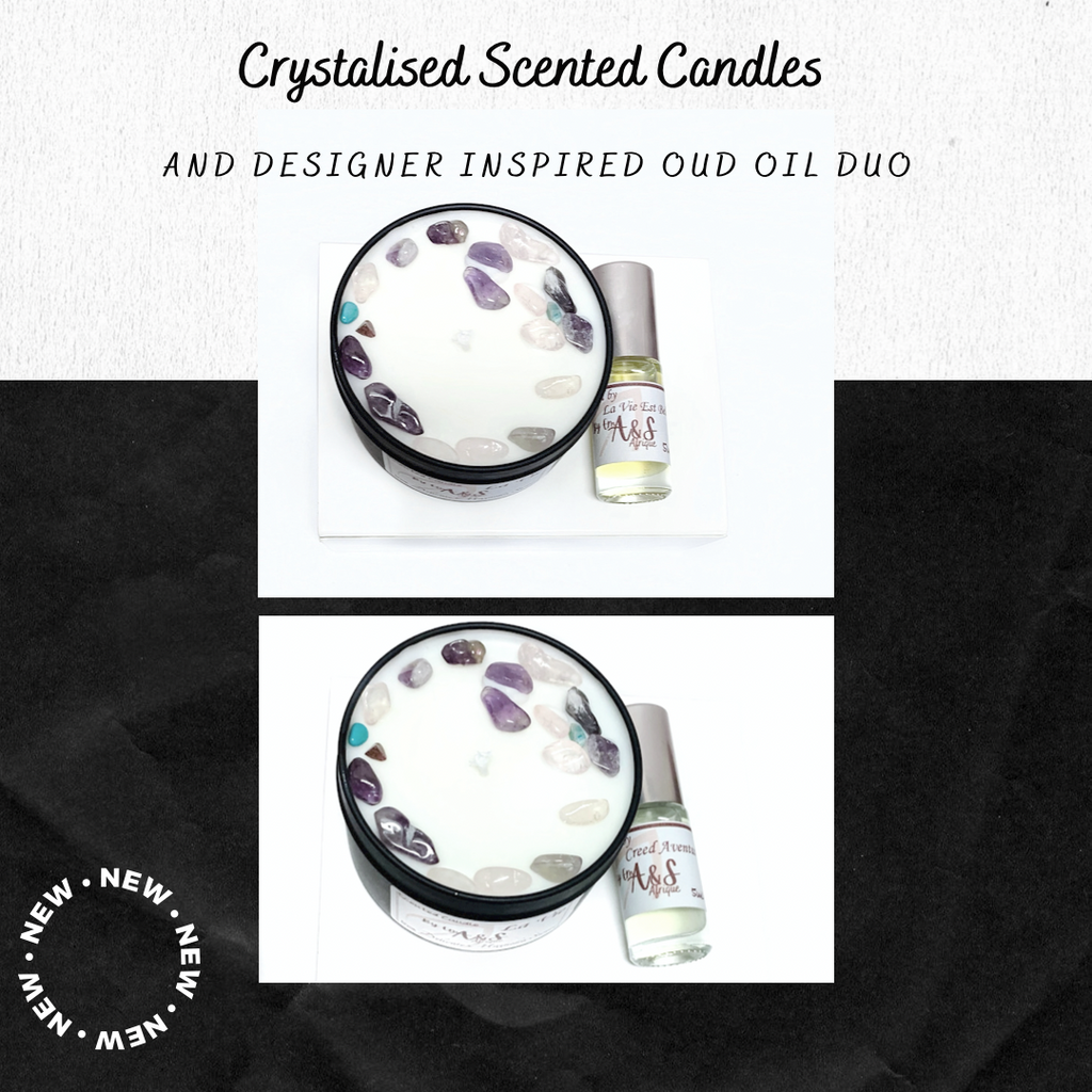 Crystalised Candle & Oud Oil Duo | Fathers Day Gift Sets | - Art & Scents Afrique 